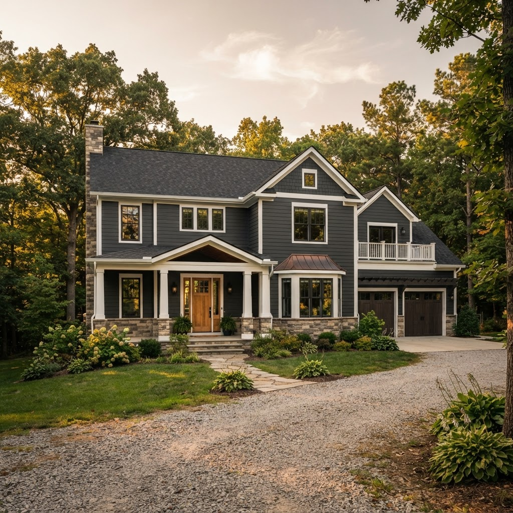 Newly renovated home exterior with fresh siding, trim, and roofing by Fleming Exterior